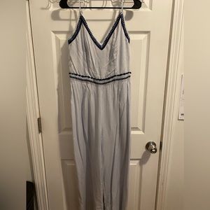 Spaghetti Strap wide leg striped jumpsuit